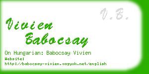 vivien babocsay business card